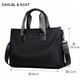 CavlslKcat business briefcase men's handbag large capacity commuter computer bag Oxford cloth casual business trip shoulder crossbody bag black large bag 15.6 inches 39*11*29cm