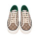 Gucci (Gucci) Men's Tennis 1977 Serie Fabric Lace-Up Casual Sports Shoes 606111 HVK20 9766 Patrón Beige / Ebony GG 44 / marca Código original de la marca 10