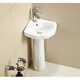 JOMOO JOMOO bathroom pedestal basin bathroom ceramic wash basin hand wash basin balcony household integrated pedestal basin D type pedestal basin + faucet + drain accessories