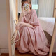 绫庭鹰孕妇装夏装夏天长裙子韩版欧美风夏季辣妈时尚孕妇装连衣裙女 粉色 L