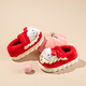 HELLOKITTY children's shoes girls cotton slippers winter indoor home bag heel soft comfortable warm slippers 8048D red 38/39