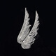 Lingmeng Angel Wings Exquisite and Elegant Feather Brooch, Temperament and Versatile Matching Accessories, Suit Coat Brooch, Silver Flying Wings, 1 Piece (Including Small Gift Box)