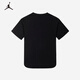 NIKE JORDAN Nike AJ children's short-sleeved shirt summer new pure cotton children's baseball jersey black 160/80 recommended height 158-170cm