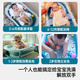 NOCOLLINY baby bathtub foldable, large children's bathtub that can sit and lie down, baby bathtub newborn children's supplies [Digital temperature display - door-to-door delivery] Dawn Green