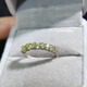 Fat Donglai's same peridot ring China University of Geosciences Natural Gift Peridot Ring