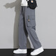 Kaluweit Pantalones informales de la pierna recta de gran tamaño New Functional Multi-Phocket Pants Fat Plus Tall Plus Stretch Pants 9930 Negro Regular 7xl recomendado 240-260Jin [Jin iguala 0.5 kg]