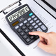 Deli 837 Calculator for office accounting solar energy for students for university finance small portable dual power commercial computer equipment [basic type] dual power supply (battery supply)