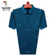 Woodpecker (TUCANO) mulberry silk short-sleeved T-shirt for men summer lapel polo t-shirt with pocket middle-aged and elderly ice. Silk half-sleeved daddy suit 753 tic toe [green] [short sleeve] 170/84A