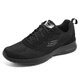 Skechers Chaussures masculines Summer 2025 Nouveau chaussures de ruissellement en maille noire