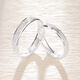 MZMZ Galaxy Platinum Couple Ring PT950 Platinum Pair of Rings Frosted Pair of Men and Women Customized Birthday Gifts for Girlfriends Light Luxury Style-Galaxy Pair of Rings Free Engraving/Gift Box Packaging