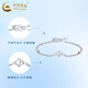 China Gold (CHINA GOLD) pt950 platinum four-leaf clover bracelet for women, new hand jewelry, old Valentine's Day birthday gift for girlfriend and wife, four-leaf clover platinum bracelet, about 3.2g