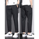 Jeanswest Casual Hosen Männer losen gerade Sommerstil Haren Männer vielseitige trendige Jugendhosen Frühling und Herbst Schwarz XL
