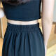 Clever black suit pants for women in spring and autumn thin Korean style high waist drooping and slimming straight loose wide-leg floor casual trousers 1047# [Black one button] M [Suggested 94-108Jin[Jin equals 0.5 kg]]