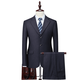 ROMON 2025 high-end men's suit loose formal three-button suit professional wear work interview business casual 12 three-button gray striped suit + trousers + 165/S Weight 95-100Jin Jin is equal to 0.5 kg