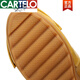 卡帝乐鳄鱼（CARTELO）2025新品高跟豆豆鞋女春季真皮牛筋底单鞋坡跟软底上班工作鞋子 米白色镂空 7CM棕色底 35