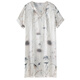 
Modal nightgown for women in summer ice silk short-sleeved pajamas skirt thin summer middle-aged mother summer imitation silk dress 9923 M[90-110Jin[Jin equals 0.5 kg]]