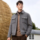 Dance with wolves [wool] jacket male winter fashionable bird grid coat men's down jacket 003 gray 175