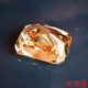 Chishe Radiant rectangular champagne gold high carbon diamond ring pendant bright red pure bare stone not inlaid 10X14mm Radiant 10X12mm