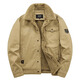 JEEP SPIRIT Jeep Jacket Autumn and Winter Lamb Velvet Cotton Coat Men's Velvet Thickened Casual Loose Cotton Jacket Workwear Cotton Jacket Khaki (Fleet) M 105-120Jin Jin is equal to 0.5 kg