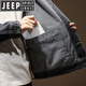 Jeep (Jeep) Chaqueta de trabajo de gran tamaño para hombres sueltos americanos retro fatón de mezclilla de mezclilla más grasa más tendencia de ropa para hombres de mediana edad GSX683 Azul oscuro 4xl 200-220Jin [Jin iguala 0.5 kg]
