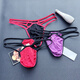 
Men's thong transparent mesh low waist sexy thong underwear T-trousers thin belt black 100-170Jin [Jin equals 0.5 kg] can be worn within