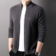 Hengyuanxiang Stricker Strickjäger 2024 Herbst und Winter Neues Männergeschäft 100% reine Woll -Männerjacke und Pullover Trend Black M 170/48/105