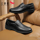 Red Dragonfly Men's Shoes Autumn and Winter Men's Dad Slip-on Soft Leather Business Casual Leather Shoes for Men WTA42860 Black 42