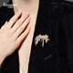 Eternelle French Eternal Wheat Brooch Women's High-end Jewelry Lapel Pin Buckle Corsage Birthday Gift Bright Gold