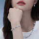 Lukfook Jewelry True Me Series Platinum 950 Special Shaped Seawater Pearl Platinum Bracelet Total Weight Approximately 5.86 Grams