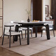
Clofu solid wood rock table dining table elephant legs square and radius dual-purpose dining table and chair combination 9906#1.2m single table