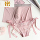 FMSERUIOS couple underwear mood panties one man and one woman couple model ice silk sexy pure desire mood transparent thong 34 sexy straps 039 couple underwear men's XXL + women's L