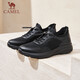 Camel (CAMEL) breathable mesh cowhide fast wear business sports leather shoes men G14S220621 black 43