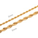 Fat Donglai same style men's 18k gold necklace gold twist chain 18K gold for men and women gold 5mm60cm