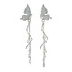 Light Blue Butterfly Tassel Elegant Earrings Women's Light Luxurious Niche Design Earrings Long Style Earrings Main Image