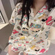 Superficial Japanese INS CARTOON MIGN CRAYON SHIN-SHIBA PAJAMAS POUR FEMMES EN SUMER NOUVEAU RORS IMPROST SORGES DES VENSEMENTS HOME 1695 [Ensemble en trois pièces] L 96-115Jin [Jin est égal à 0,5 kg]