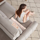 
Lezhibao LAZBOY leather sofa living room cream style simple leather size apartment electric function white dimming time 671 Earl dark brown - 3.04m - large - 3 people + several sets