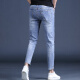 
KuRenTou summer thin blue nine-point jeans men slim feet 2023 new elastic men's pants 9-point trousers men Q1049 gray nine-point 29
