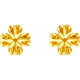 Saturday blessing yellow 18K gold earrings, gold four-leaf clover earrings, birthday gift for women C0913580 pair