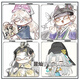 Jiayile Wangchuan Fenghualu peripheral folding mirror Cute Ying Zheng Bai Qizhen's small mirror makeup mirror cartoon cartoon Wangchuan Fenghualu R15253 Double sided picture-Fang Mirror