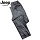 Pantalon en cuir authentique de jeep spiritueux pour la tête de tête pour hommes Pantalon de moto à travers le vent pour l'automne et l'hiver Pantalon décontracté d'âge moyen d'automne et d'hiver