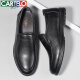CARTELO men's leather shoes versatile one-piece comfortable and soft genuine leather business casual leather shoes men 6210 black 43