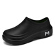 Tibetan Mei Times Chef Shoes Men's Spring and Summer Breathable Kitchen Breathable IMPRESION IMPRESIÓN ANTI-Oil Working durante mucho tiempo No se cansa de trabajar Zapatos de protección del trabajo Negro 41-42