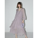 COCOBELLA tassel streamer lotus leaf big sway Xialaiser dress suspender skirt two-piece set FR7028 taro purple M