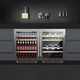 DBERLAN JC145 under kitchen counter embedded cigar cabinet red wine cabinet constant temperature wine cabinet beverage cabinet tea ice cream ice machine refrigerator cabinet home stainless steel door wine cabinet cigar cabinet combination 290L