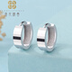 Luo Hua Cing Chun, a pair of Pt950 earrings for women, shiny ear rings, ear buckles, ear bags, platinum earrings, Valentine's Day gift for girlfriend, half double row of baby's breath earrings