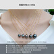 Nanxi Tahitian black pearl pendant single detachable two-wear model for women with sunflower seawater pearl necklace gift 9-10mm almost flawless + silver chain black and green series