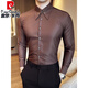 Pierre Cardin High-End British Style Big Spoced Collar Shirt Herren-Langarmgeschwindigkeitsgeschäfts-Hemd-Hemd-Hemd-Hemd-Hemd-Hemd-Hemd-Hemd (125-140jin [Jin ist gleich 0,5 kg]))