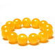 Fat Donglai's same style beeswax bracelets, Russian material, chicken fat yellow, natural old men's raw stone amber, collection 22mm (boys style)