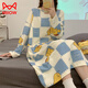 猫人（MiiOW）带胸垫睡裙女纯棉长袖可爱公主风网红大码睡衣宽松2025新款春秋季 CK-16857 M 【无胸垫】