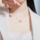 Lukfook Jewelry Platinum 950 Personalized Double Ring Platinum Necklace Set Price GJPTBN0004 Approximately 2.94 grams